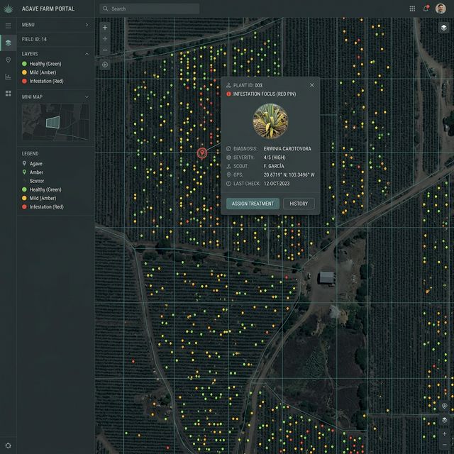 GPS map with disease pins